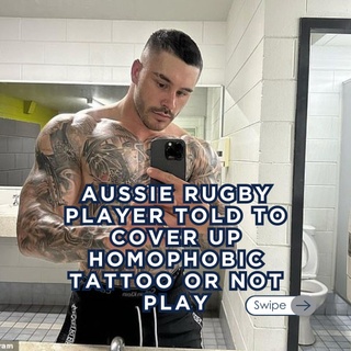 ? Controversy is brewing in Aussie rugby as player Joshua Taylor-Myles has been told to cover up his offensive tattoos or be barred from playing. His tattoos, containing homophobic and explicit language, sparked outrage on social media, leading to swift action from his club, the Aquinas Colts, and NSWRL officials. ⁠
⁠
This incident has sparked a broader conversation about inclusivity and respect in sports. How do you think sports organizations should handle such situations? Share your thoughts! ?️‍?⁠
⁠
?️ Save and share this post.⁠
? Tap our link in bio to read more⁠
? @EDGEmedianetwork