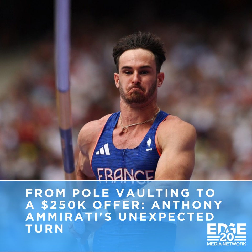 ? Anthony Ammirati's Olympic journey took an unexpected turn, and it wasn't just his pole vaulting skills that caught everyone's attention. The 21-year-old French athlete became an overnight sensation, but not for the reasons he expected. After a misfortunate (or fortunate, depending on how you see it) incident at the Olympics, where his... equipment... interfered with his performance, the internet went wild. ?⁠
⁠
In what can only be described as the ultimate "whoops" moment, Ammirati's ample manhood became the talk of the town, sparking memes, viral videos, and even a cheeky TikTok where he humorously reflected, "POV: You create more buzz for your package than your performances." ? But it's not just social media that's taking notice. Popular adult entertainment site CamSoda swooped in with a jaw-dropping offer of $250,000 for a one-hour show. ?⁠
⁠
While it's still unclear if @anthony_ammirati will take the offer, he's staying positive, making light of the situation, and continuing to focus on his athletic goals. He shared his disappointment with the French Athletics Federation, saying, "I'm a bit gutted... What I did miss was a bit of jumping in training to fine-tune the settings." Even in the face of such a bizarre twist of fate, he's keeping his head (and other parts) held high. ?⁠
⁠
Life can throw the wildest curveballs, and it's all about how you catch them—or in Anthony's case, how you vault over them! Let's show him some love and remind him that it's not just about what happened at the bar, but how he handles the rebound. ?