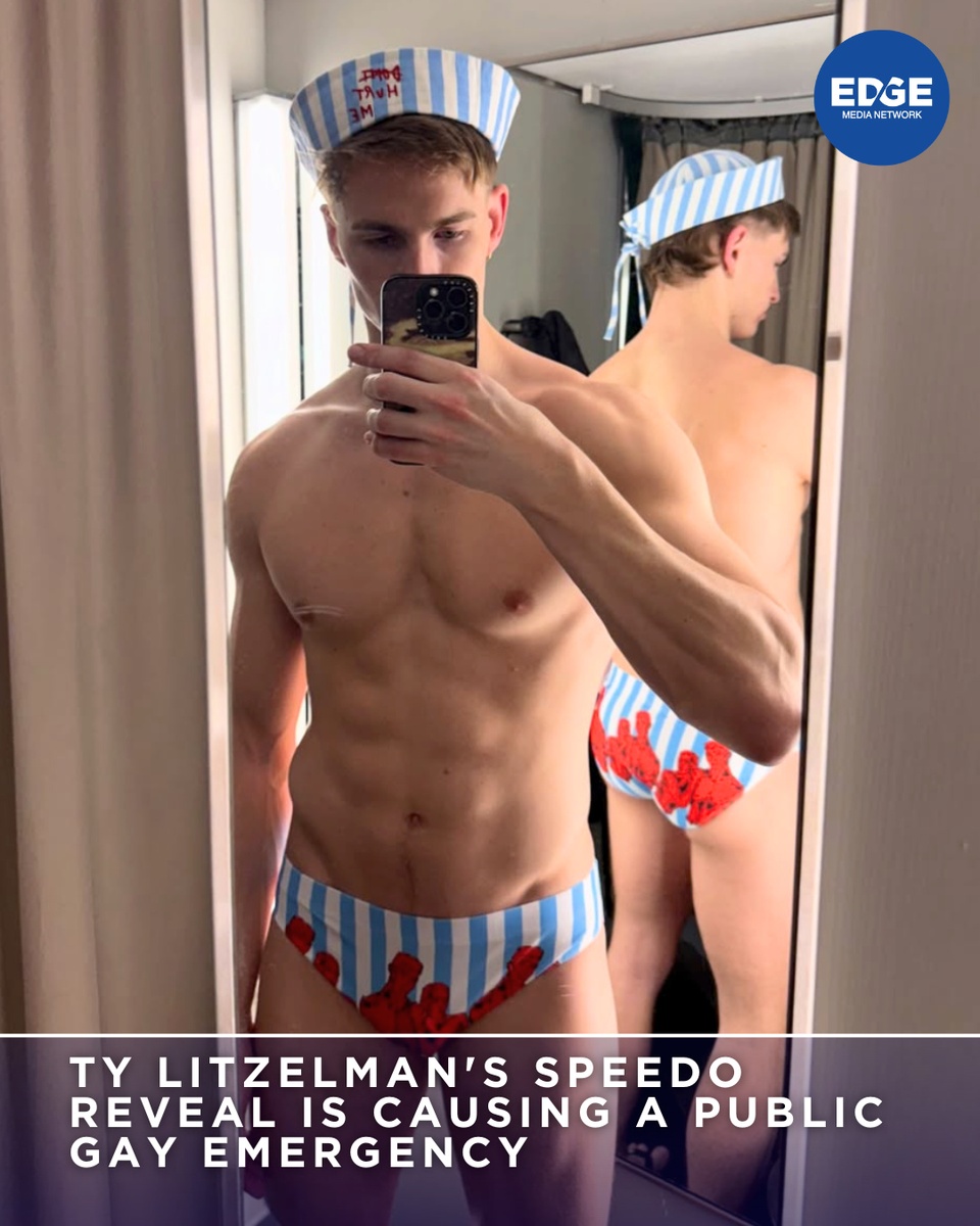 Ty Litzelman is redefining “navy brat” and we are reporting for very active duty. ⁠
⁠
Whether he’s in Fire Island light or Capri fantasy mode, the man wears a speedo like it’s a constitutional right—and Patrick Church’s sailor-core collection never stood a chance. ⁠
⁠
Abs, thighs, happy trail, and that look in his eye like he knows he’s ruining your afternoon—Ty’s got every angle covered, front and back, with illustrations of hot men on a hot man. ⁠
⁠
And yes, he pulled the waistband down just enough to make your soul leave your body. God bless the fleet. ⁠
⁠
?️ Save and share this post.⁠ ⁠
? Tap our link in bio to read more⁠ ⁠
? @EDGEmedianetwork⁠ ⁠
?: @ty_litzelman