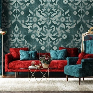 The freshest style in decor these days is ... mixing styles. Traditional and contemporary often work well together. Think abstract art with an overstuffed chaise, or an 18th century-style toile wallpaper with an '80s-era lamp. The appeal is in the pleasing tension between the styles; sophisticated, artsy, yet livable. The latest throwback trend comes, as usual, from pop culture. Binge-worthy TV series like "Outlander" and "Bridgerton" have inspired Pinterest boards filled with tartan pillows, William Morris patterns, stag antler lighting, copper soaking tubs, silver candlesticks and daybeds. Wave a feathered fan at "Regencycore." What "Mad Men" did for midcentury modern, these recent period series have done for early 19th century aesthetics, characterized by elements like tufted sofas, oversize mirrors, chandeliers, gilded accents, and colorful floral or Oriental prints. Tap link in bio to continue on @EDGEmedianetwork ?️‍??️?? (?: Artaic's Dramati Turquoise from the Ornamental & Damask Collection / AP)