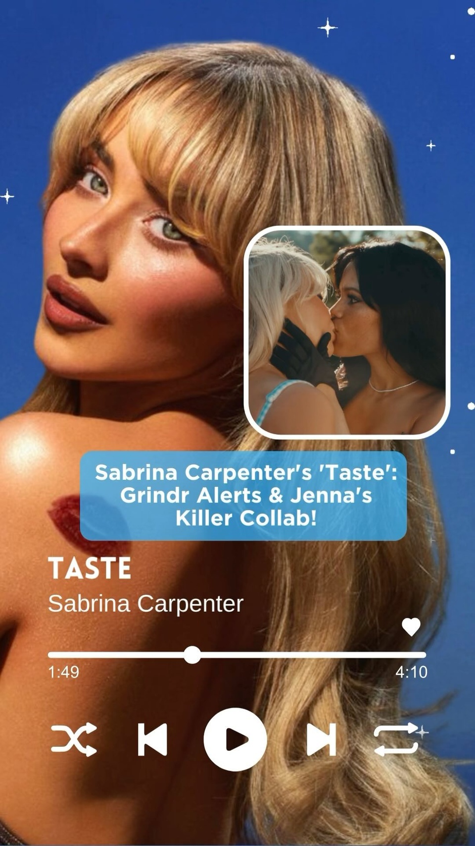 Sabrina Carpenter and @jennaortega just took “girl power” to a whole new level! Watch them turn up the heat (literally) in the epic, Tarantino-esque music video for “Taste.” ? With a mix of flirty fun, bloody chaos, and a plot twist that has them teaming up in the end, this video is the definition of iconic! ???

If you’re into graphic violence warnings, epic funeral scenes, and a touch of queerness, you don’t want to miss this one. And the best part? It’s all set to Sabrina’s latest banger, with vibes from her upcoming album Short n’ Sweet.

? Hit play, turn up the volume, and let the music take you on a wild ride! ??

#SabrinaCarpenter #JennaOrtega #TasteMusicVideo #ShortNSweet #TarantinoVibes #MusicVideo #NewMusicAlert #PopMusic #QueerIcon #GirlPower #FuneralFashion #MusicLovers #HalloweenVibes #SabrinaCarpenterTour #SweetNSourTour #IconicDuo